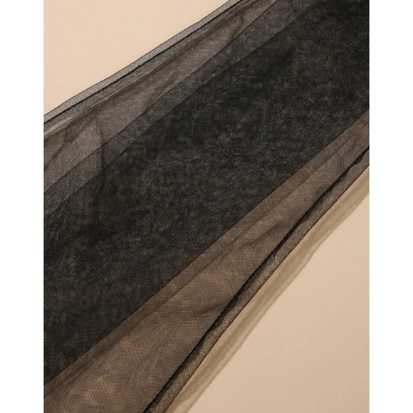 BLACK Mesh Long Opera Ruched Gloves NEW - Picture 5 of 8